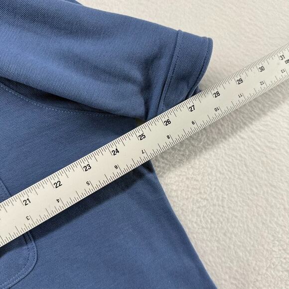 Tommy Bahama Shirt Mens XL Blue Islandzone Cotton Knit Preppy Flap Pockets Solid - Picture 8 of 12